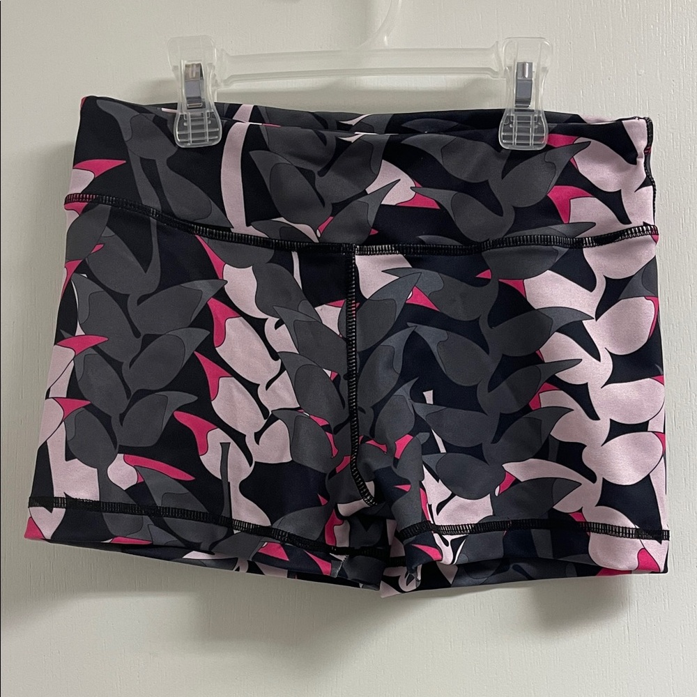 Ava Sky Black and Pink Athletic Shorts
